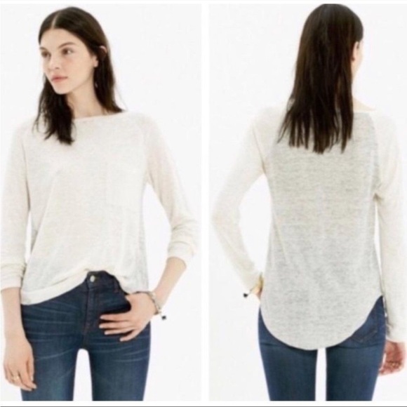 Madewell Linen Curveball Tee - Picture 1 of 5